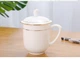 Кружки Taoxianghui костяной фарфор офисные с крышками, набор 10 шт - изображение 10