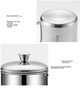 Кружка MAXCOOK из нержавеющей стали 316L, бытовая кружка для воды, кружка для чая, большой объем 550 мл, для студентов, с ручкой, MCB9569 - изображение 6