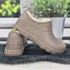 Калоші жіночі пінкові на хутрі Dago Style бежевого кольору 41р (26,5 см) 8607 - зображення 4