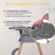 Дитячий стільчик для годування малюка зі столиком ME 1111 LUMI Pink Стілець-трансформер 2в1 для дівчинки Рожевий - зображення 4