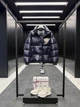 Мужской синий глянцевый пуховик Moncler Leste 2XL - изображение 5