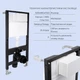 Готовое решение Qtap для ванной комнаты: подвесной унитаз Taurus Ultra Quiet 485x360x350 + комплект инсталляции Standard (круглая кнопка Chrome) - изображение 4
