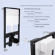 Готовое решение Qtap для ванной комнаты: подвесной унитаз Jay Rimless 520x360x320 + комплект инсталляции Standard (линейная кнопка Black) - изображение 4