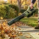 Аккумуляторная воздуходувка Green Machine 62 В, 4 А·ч, 480 м³/ч с зарядным устройством для уборки листьев - изображение 2