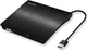 Внешний DVD-RW привод Pecosso USB 3.0, CD/DVD дисковод для ноутбука и ПК, черный - изображение 1