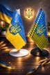 Рухомий 3D прапор України з об’ємним Тризубом, патріотичний декор - изображение 4