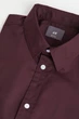 Сорочка slim fit H&M 976709010c20 L бордова (100015825) - зображення 5