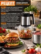 Чопер подрібнювач кухонний з двома чашами Rainberg Professional Food Chopper Блендер 3в1 для смузі - зображення 9
