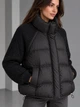 Куртка жіноча YZY 30790 oversize з в’язаними рукавами демісезонна one size чорна - зображення 3