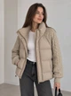 Куртка жіноча YZY 30790 oversize з в’язаними рукавами демісезонна one size бежевий - зображення 7