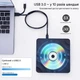 Зовнішній CD DVD привід для ноутбука та ПК USB, оптичний дисковод для CD/DVD, чорний - зображення 3