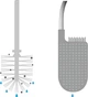 Йоржик для унітазу Joseph Joseph Flex Lite Steel 70561 (01000957) - зображення 4