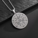 Кулон пентакль большой ключ Соломона подвеска Dawapara Enochian Ангел Sigil Альфа омега амулет оберег серебристый - изображение 1