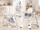 Стільчик для годування BabyChair з регульованою спинкою та столиком, шезлонг, колеса, складаний X-715/Стульчик-шезлонг для годування/Місячне крісло з регульованою спинкою та столиком - зображення 4