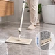 Швабра с быстрым отжимом для мытья полов Spin Mop 360, универсальная самоотжимающая швабра для уборки без рук с 2 насадками из микрофибры, для ламината, паркета, линолеума, плитки и окон Белая, LENSP-360-White - изображение 1
