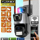 Уличная охранная WIFI камера видеонаблюдения Dual Lens Поворотная камера с сиреной P11 - изображение 1