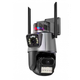 Уличная охранная WIFI камера видеонаблюдения Dual Lens Поворотная камера с сиреной P11 - изображение 5