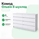 Комод на вісім шухляд "Ольвія" "Білий" - зображення 1
