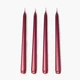 Набор столовых свечей MBM HOME 4 шт. 25 см красный металлик (FR-17 METALLIC RED) - изображение 1
