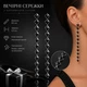Серьги черные длинные вечерние BLAGOY-ART 8,5 см женские - изображение 1