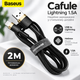 Кабель з швидкою зарядкою Baseus Cafule USB to Lightning 1.5A 2 м Чорний (226750255) - зображення 2