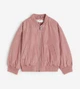 Куртка бомбер для девочки H&M, демисезонная, 6-8 лет, 122-128 см, розовая на легком синтепоне - изображение 3