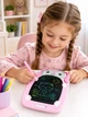 Дитячий LCD-планшет для малювання 8,5", зі стилусом, кольоровим екраном і захистом від випадкового стирання, білий - зображення 8