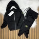 Детский костюм STONE ISLAND на мальчика (худи+джогеры) 146-152 см черный - изображение 2