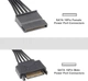 Удлинитель питания J&D SATA 15 Pin Male-Female 18AWG 25 см, 3 шт - изображение 5