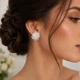 Весільні сережки з бісеру та кристалів BLAGOY-ART OK00001-0 - зображення 1