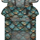 Дождевик-накидка с капюшоном для собак WAUDOG Clothes, рисунок "Луска", XXS, А 23-26 см, B 30-36 см, С 15-20 см - изображение 2