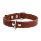 Ошейник "CoLLaR" одинарный (ширина 35мм, длина 48-63см) коричневый - изображение 2