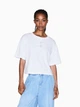 Футболка хлопковая оверсайз женская Armani Exchange 556347514 M Белая (1162359174) - изображение 1