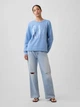 Свитшот на флисе женский GAP 299043288 M Голубой (1162371049) - изображение 3
