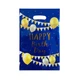 Пакети для солодощів 16х25 см Happy birthday з тисненням фольгою Упаковка 10 штук Синій - изображение 2