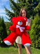 М'яка іграшка BigMishki плюшевий ведмедик Томмі 65 червоний - зображення 3