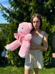 М'яка іграшка BigMishki плюшевий ведмедик Томмі 65 рожевий - зображення 2