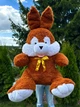 Велика м'яка іграшка BigMishki плюшевий зайка 130 см Коричневий - зображення 1