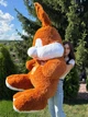 Велика м'яка іграшка BigMishki плюшевий зайка 200 см Коричневий - зображення 2
