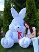 Велика м'яка іграшка BigMishki плюшевий зайка 200 см Білий - зображення 5