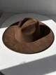 Шляпа Федора с широкими полями замшевая (унисекс) STETSON коричневая - изображение 1