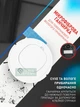 Робот-пилосос для сухого прибирання, 1800 Па, до 90 хвилин роботи, USB-заряджання, датчики перешкод, 2 бічні щітки, білий - зображення 2