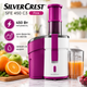 Соковыжималка SilverCrest SFE 450 C3 450 Вт Центробежная соковыжималка для фруктов и овощей Розовая соковыжималка Pink - изображение 1