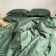 Постільна білизна Зелений, страйп-сатин PREMIUM, півтораспальний 50/70 на резинці 90/200/35, Ell Home - зображення 2