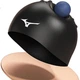 Шапочка для плавания MIZUNO, унисекс, водонепроницаемая, для взрослых с длинными волосами, защита ушей, не сдавливает, увеличенного размера, профессиональная силиконовая шапочка N2CW1S02, черная. - изображение 2