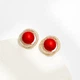 Серьги-гвоздики Qlady Rose Red Silver для женщин, 2024 год. Элегантный, высококачественный дизайн, легкие и роскошные украшения для ушей, новогодние серьги, подарок на день рождения. - изображение 9