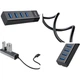 Многопортовый высокоскоростной USB3.0 концентратор Jinghua JH, универсальный адаптер расширения «один к одному» для ноутбуков и настольных компьютеров, конвертер-удлинитель, черный, 1 метр, Z414C - изображение 2