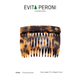 Вінтажний перевернутий гребінець для волосся Evita Peroni, заколка для волосся принцеси, проста шпилька, коротка 6 см - кольору черепахи - зображення 6