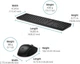 Клавіатура та миша HP бездротові чорні Slim - зображення 2