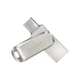 Накопитель SanDisk 128GB USB 3.1 Type-A + Type-C Dual Drive Luxe Серебристый - изображение 3